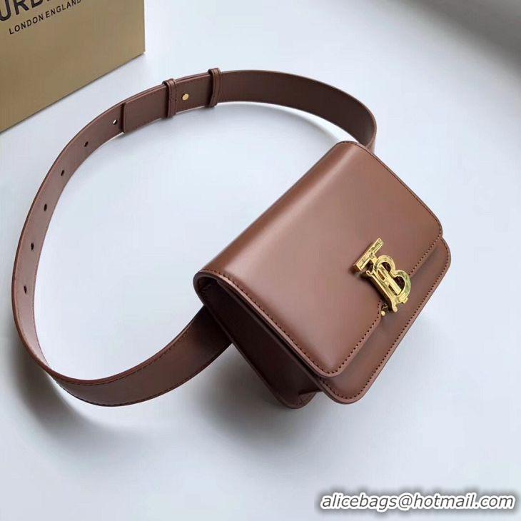 New Style BurBerry Original Leather Thomas Belt Bag BU55699 Brown