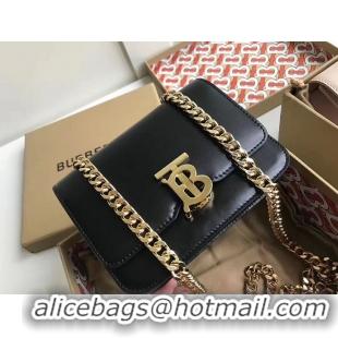 Refined Discount BurBerry Original Leather Thomas Belt Bag BU55698 Black