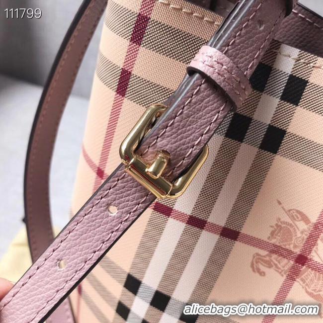 Market Sells BURBERRY Banner small vintage check and leather tote Bag 1581 pink