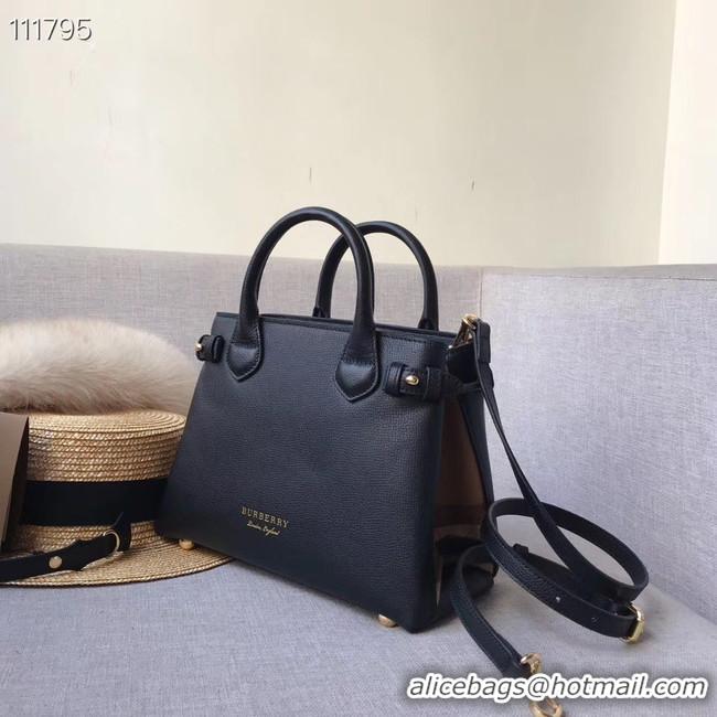 Traditional Specials  BurBerry Leather Tote Bag 7461 black