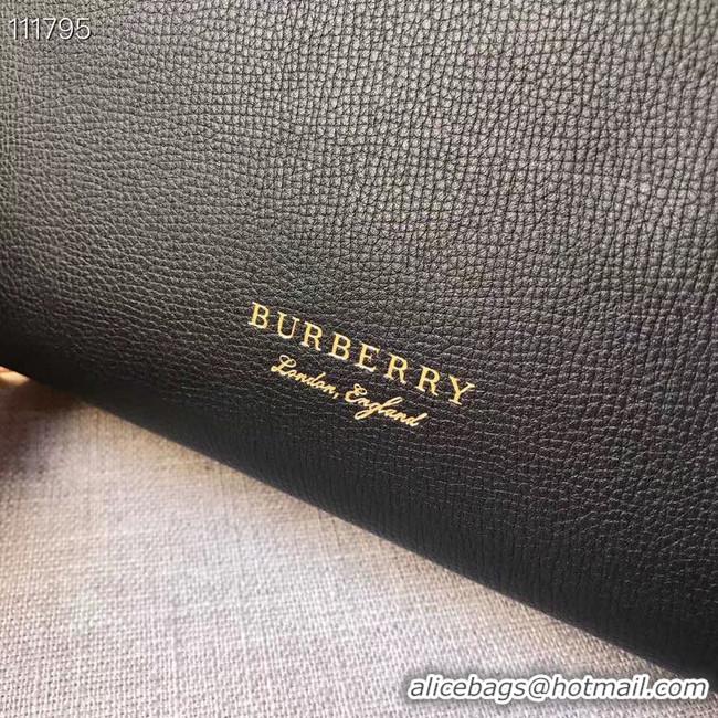 Traditional Specials  BurBerry Leather Tote Bag 7461 black