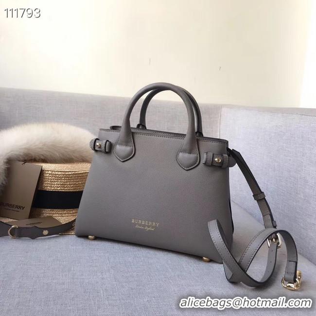 Shop Duplicate BurBerry Leather Tote Bag 7461 grey