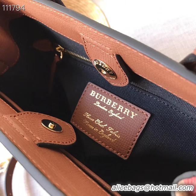 Buy New Cheap BurBerry Leather Tote Bag 7461 brown