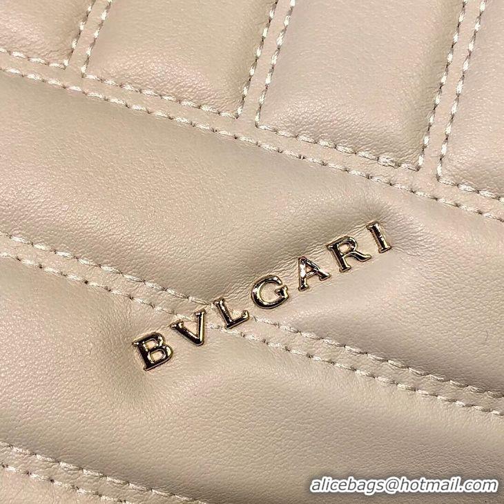 Popular Style BVLGARI Shoulder Bag Calfskin Leather B287996 cream