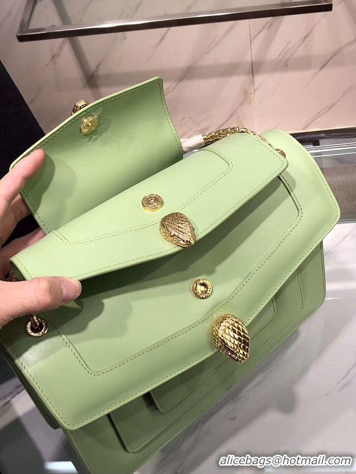 Unique Cheapest BVLGARI Serpenti Forever leather shoulder bag B288620 green