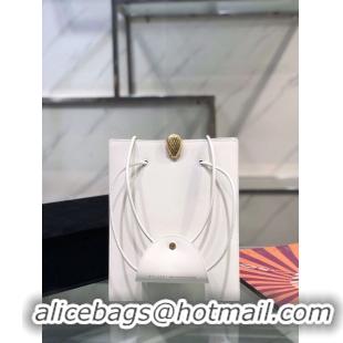 Traditional Discount BVLGARI Shoulder Bag Calfskin Leather B288728 white