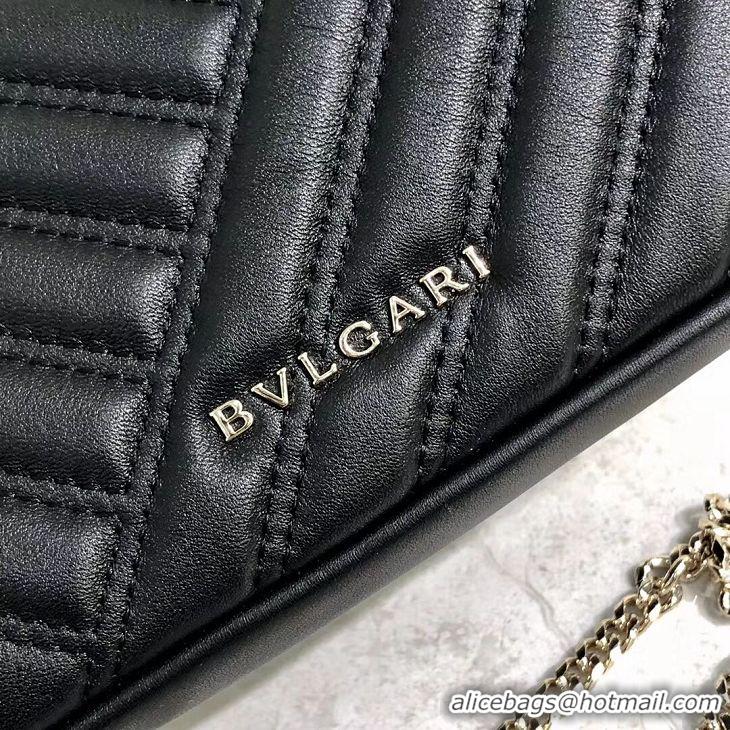 Trendy Design BVLGARI Shoulder Bag Calfskin Leather B288760 black