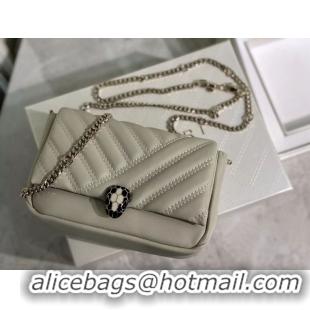 Top Imitation BVLGARI Shoulder Bag Calfskin Leather B288760 cream