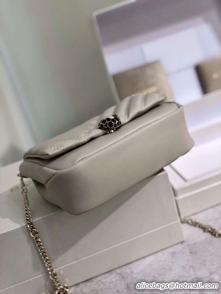 Top Imitation BVLGARI Shoulder Bag Calfskin Leather B288760 cream