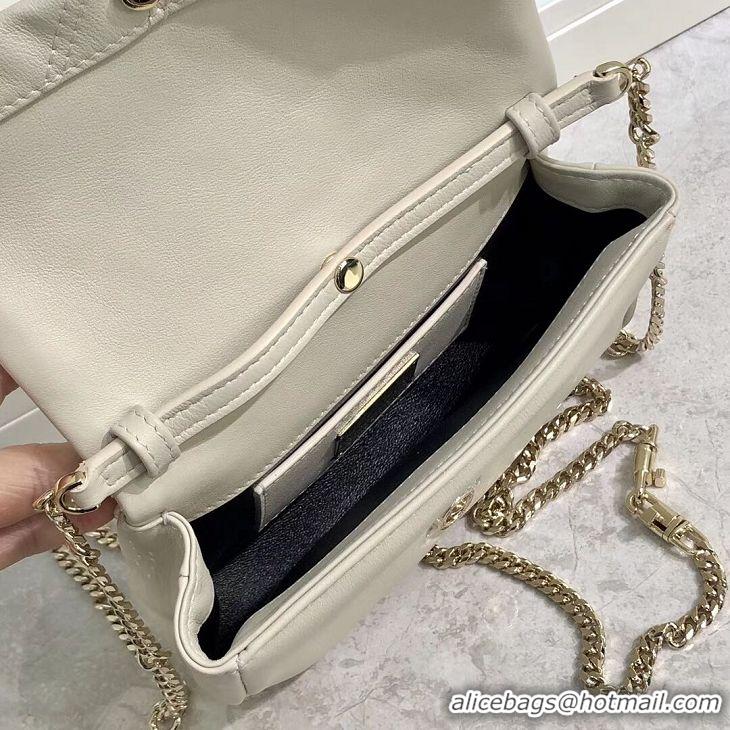 Top Imitation BVLGARI Shoulder Bag Calfskin Leather B288760 cream