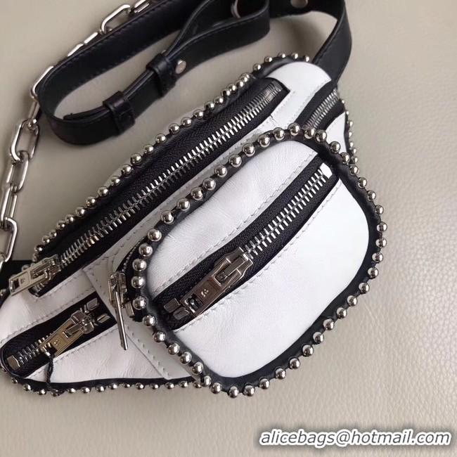 Sumptuous Faux Alexander Wang leather Mini-pocket 0002 white