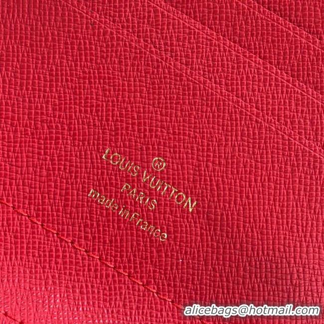 Top Quality Louis Vuitton Monogram Canvas Card Holder M66533 red