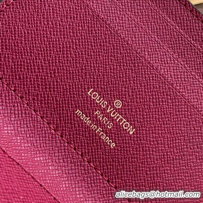 Unique Style Faux Louis Vuitton Monogram Canvas Card Holder M66533 Purplish