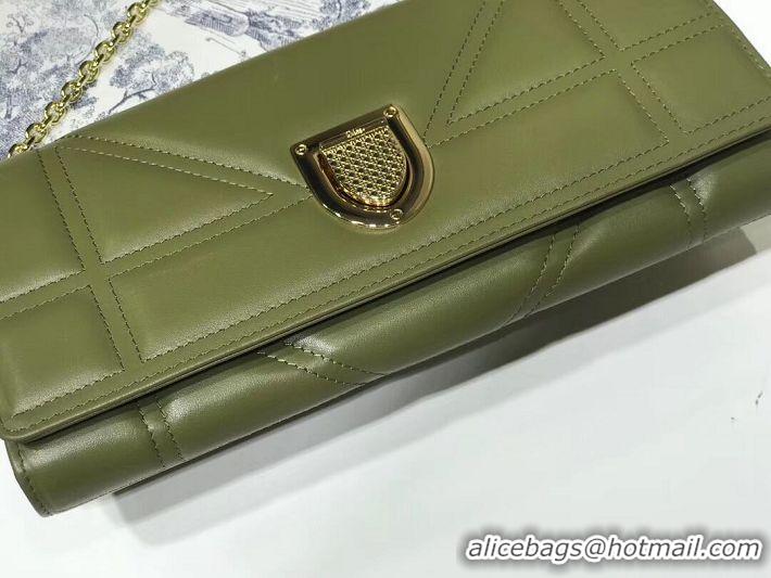 New Discount DIOR CLUTCH gold-tone metal C1040A green