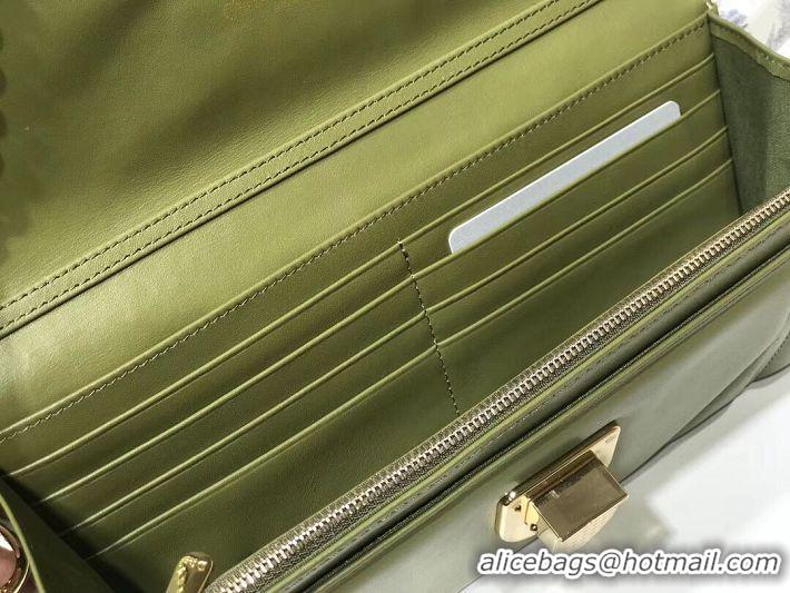 New Discount DIOR CLUTCH gold-tone metal C1040A green