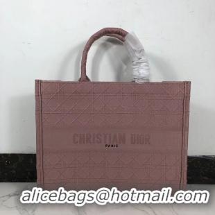 Low Price DIOR BOOK TOTE BAG IN EMBROIDERED CANVAS C1286 pink