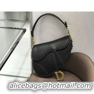 Dior MINI SADDLE BAG IN BLACK CALFSKIN M0447 black