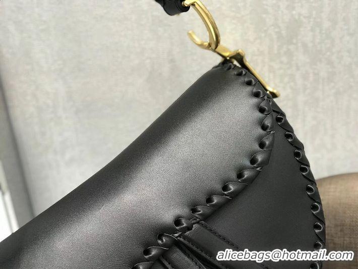 Dior MINI SADDLE BAG IN BLACK CALFSKIN M0447 black