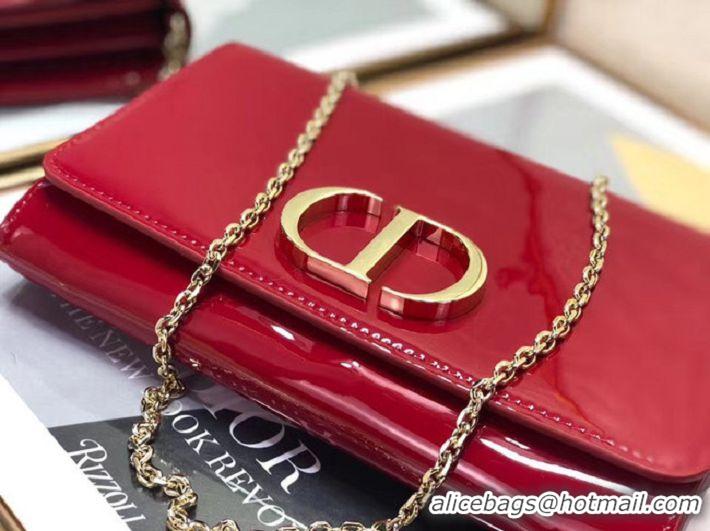 Popular Style Dior leather Clutch bag M9205 red