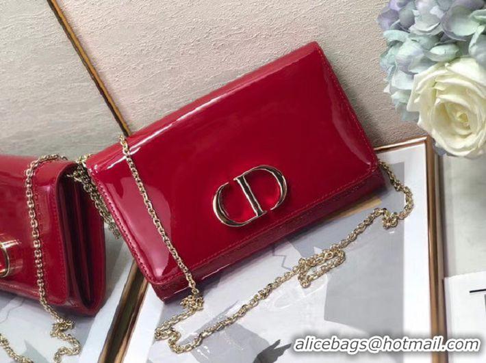 Popular Style Dior leather Clutch bag M9205 red