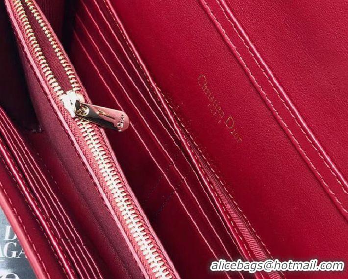 Popular Style Dior leather Clutch bag M9205 red