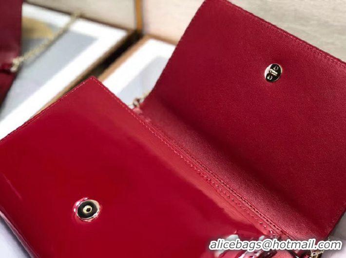 Popular Style Dior leather Clutch bag M9205 red