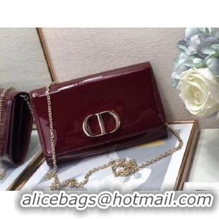 Well Crafted Dior leather Clutch bag M9205 Burgundy