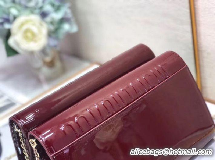 Well Crafted Dior leather Clutch bag M9205 Burgundy