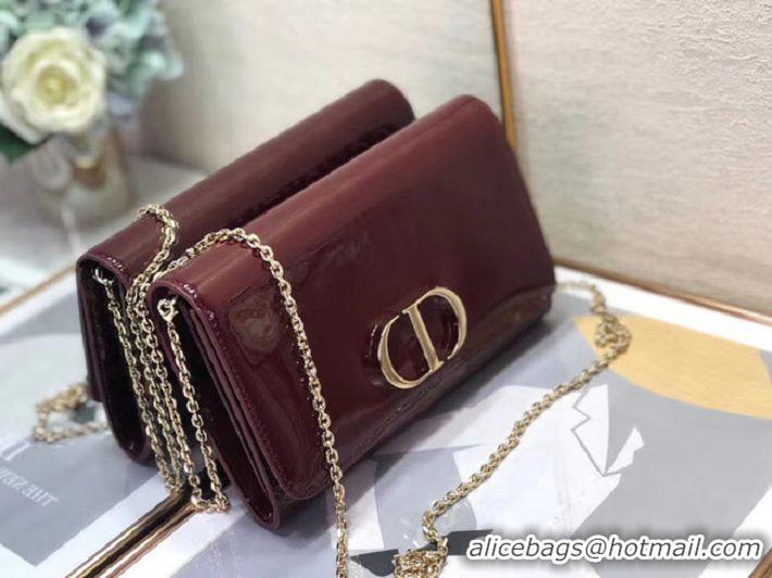 Well Crafted Dior leather Clutch bag M9205 Burgundy