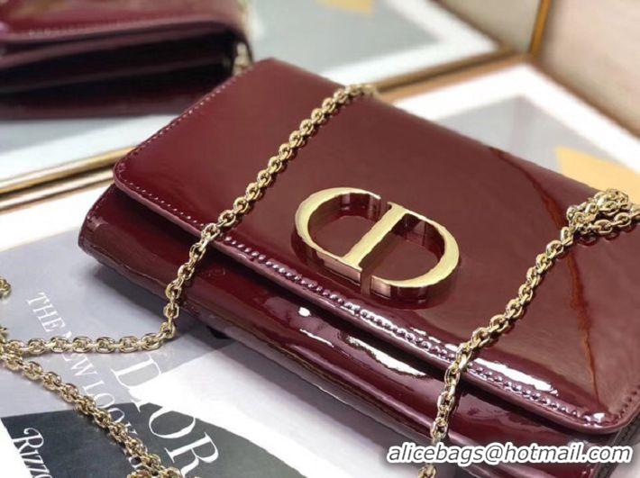 Well Crafted Dior leather Clutch bag M9205 Burgundy