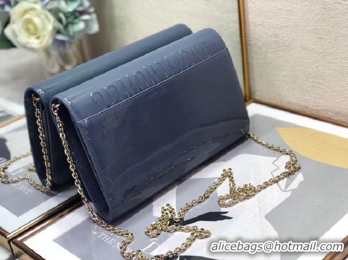 Low Cost Dior leather Clutch bag M9205 blue