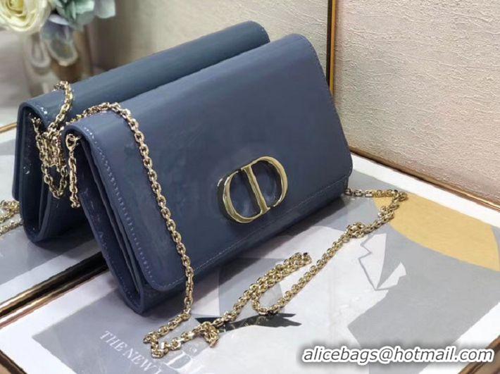 Low Cost Dior leather Clutch bag M9205 blue