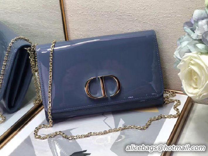 Low Cost Dior leather Clutch bag M9205 blue