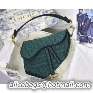 Super Quality Dior SADDLE DENIM CANVAS BAG M928 green