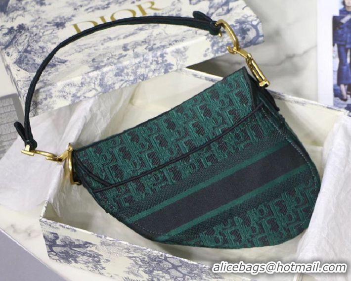 Super Quality Dior SADDLE DENIM CANVAS BAG M928 green