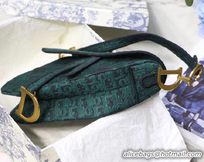 Super Quality Dior SADDLE DENIM CANVAS BAG M928 green