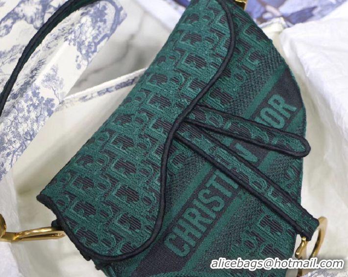 Super Quality Dior SADDLE DENIM CANVAS BAG M928 green