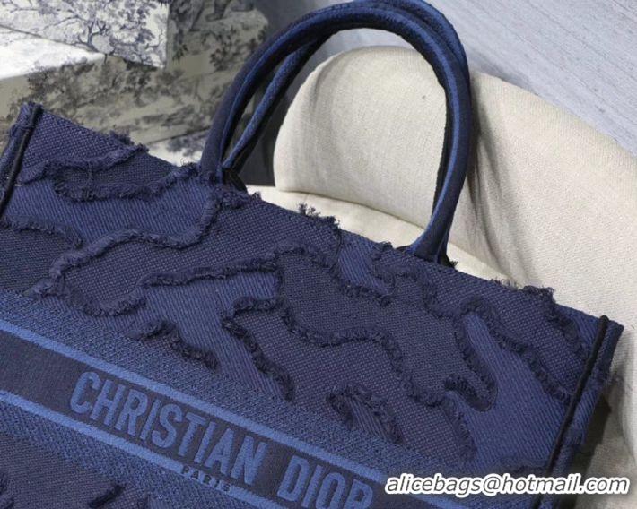 Unique Grade DIOR BLUE DIOR BOOK TOTE CAMOUFLAGE EMBROIDERED CANVAS BAG M1286