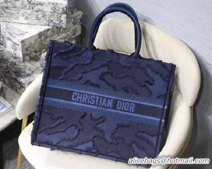 Unique Grade DIOR BLUE DIOR BOOK TOTE CAMOUFLAGE EMBROIDERED CANVAS BAG M1286