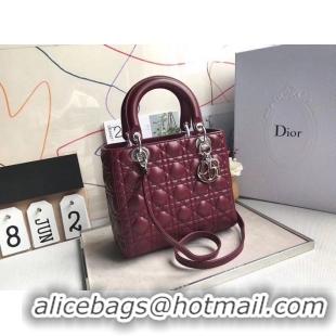 Cheaper Dior Cannage Nano Lady Bag Original Leather CD3891 Vermillion