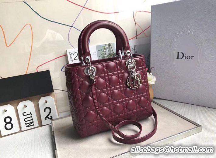 Cheaper Dior Cannage Nano Lady Bag Original Leather CD3891 Vermillion