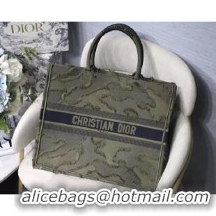 Buy Design DIOR BOOK TOTE BAG IN EMBROIDERED CANVAS C1286 green