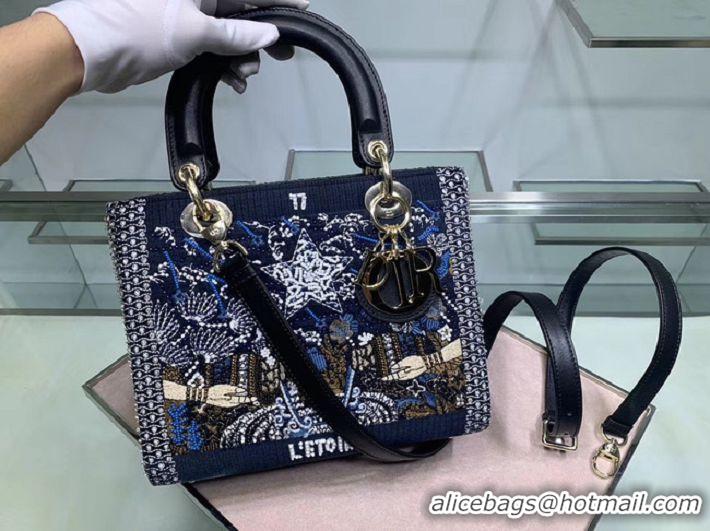 Free Shipping Promotional LADY DIOR embroidered cattle leather M0565-1