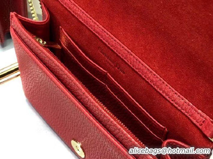 Discount Brand DIORAMA CALFSKIN CLUTCH M49P red