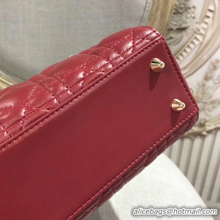 Good Product Dior LADY DIOR CALFSKIN BAG CD3891 Burgundy