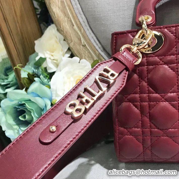 Good Product Dior LADY DIOR CALFSKIN BAG CD3891 Burgundy