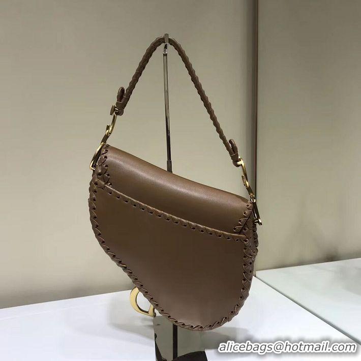 Unique Style Dior SADDLE SOFT CALFSKIN BAG C2478 brown