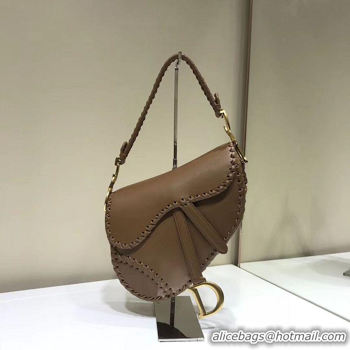 Unique Style Dior SADDLE SOFT CALFSKIN BAG C2478 brown