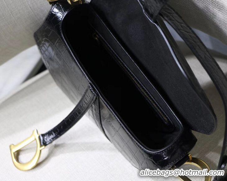 Unique Grade Dior SADDLE SOFT CALFSKIN BAG C9045 black