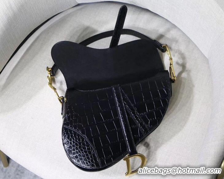 Unique Grade Dior SADDLE SOFT CALFSKIN BAG C9045 black